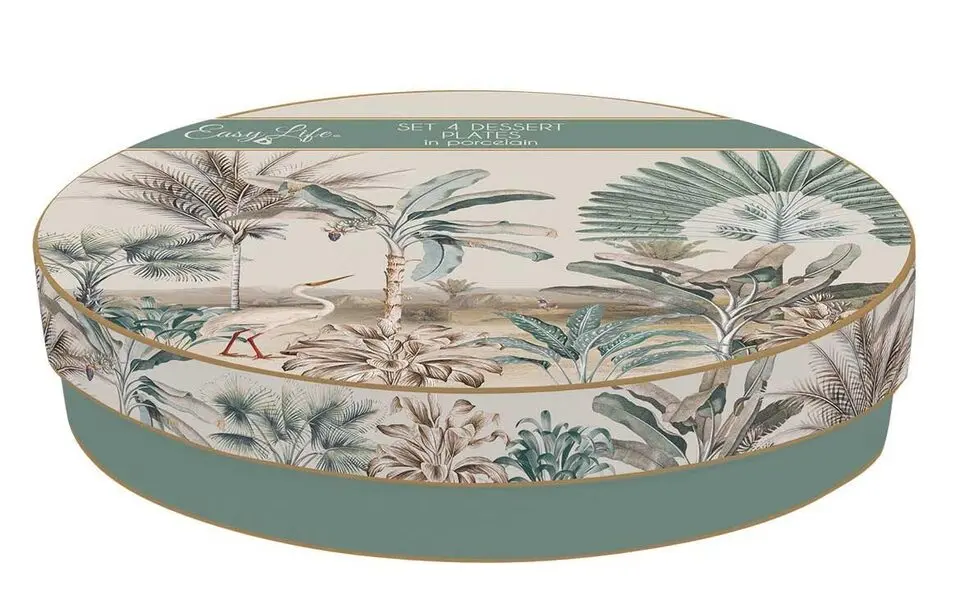 Set Of 4 - Porcelain Side Coupe Plate Ø 19 Cm 1 Image