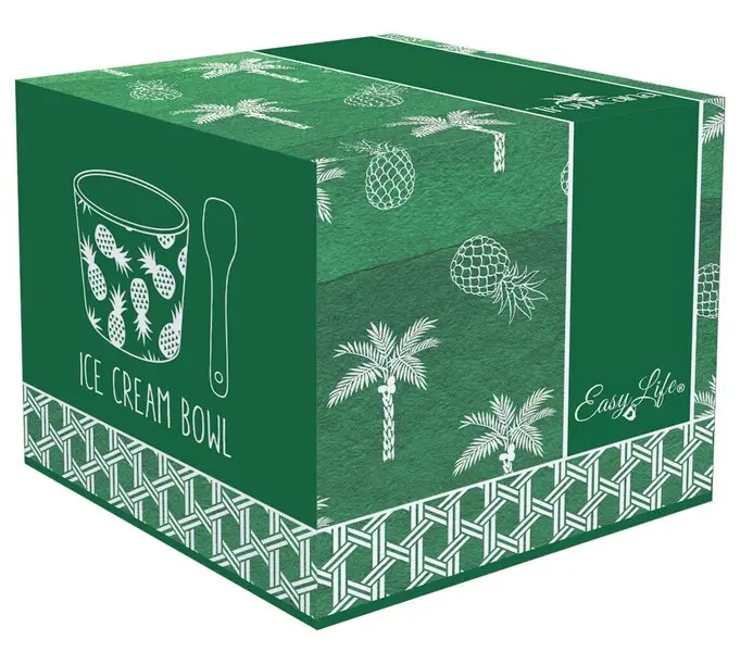 Porcelain Ice Cream Bowl with Spoon Ø 8.5 1 Image