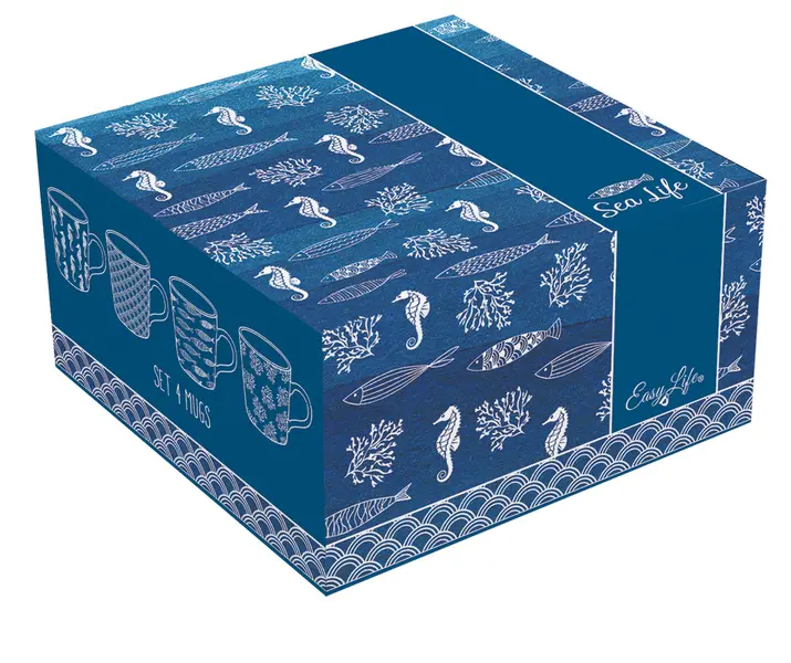 Set of 4 - Porcelain Mugs 380ml 1 Image