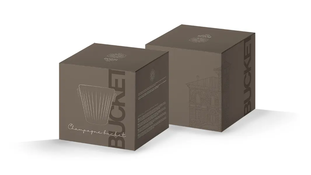 Double-wall Striped Champagne Bucket Ø 23cm H 23cm 2 Image