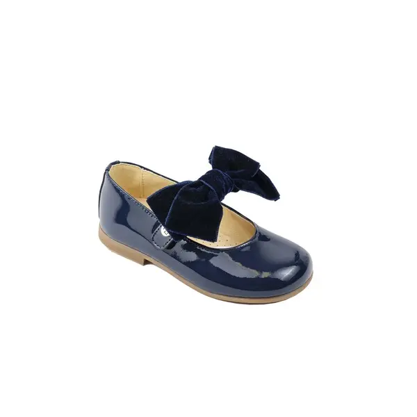 Patent Mary Jane Ballerinas with Velvet Bow  1 Image