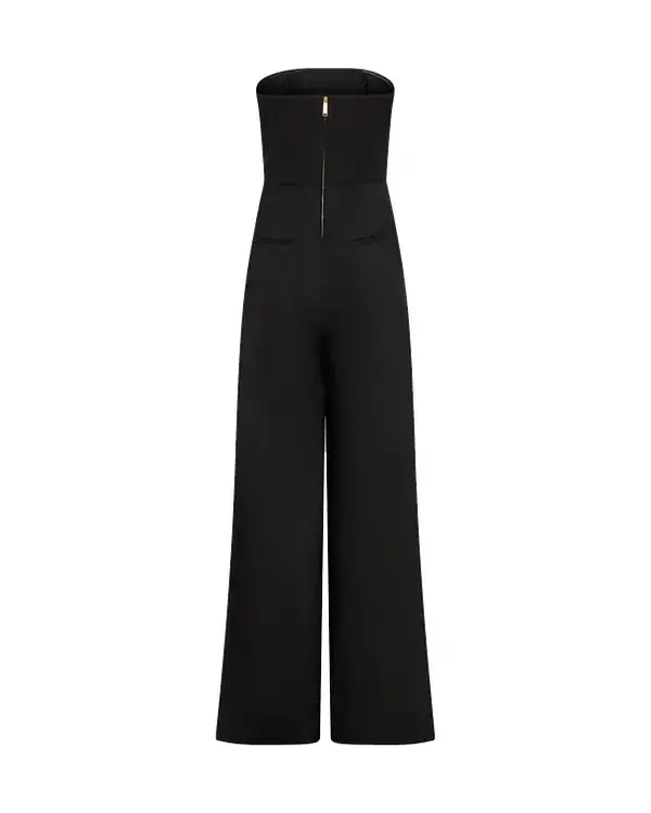 Tailored Jumpsuit with Wide Leg Pants 1 Image