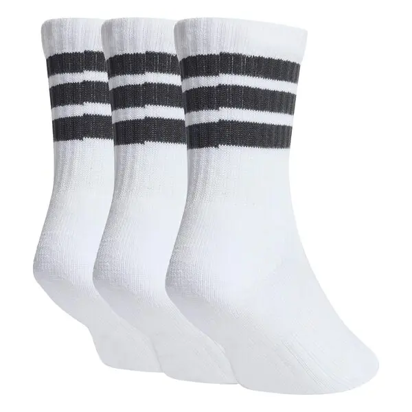 3 Pack 3-Stripes Cushioned Crew Socks 1 Image