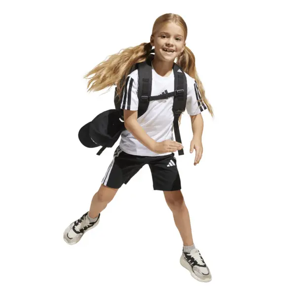 Essential T-shirt & Short Set - White  Black 5 Image