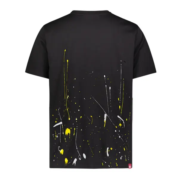 Short Sleeve Cotton T-shirt with Artisanal Hand-painted Finish 2 Image