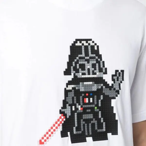 Invader Short Sleeve Cotton T-shirt with Graphic Print 2 Image