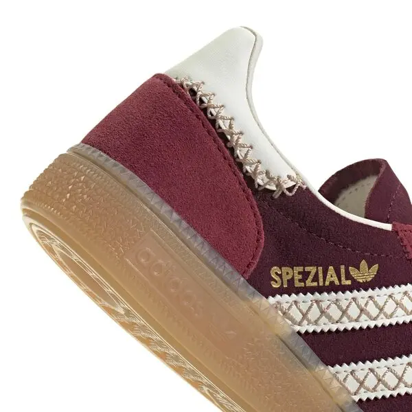 White & Bordeaux Handball Spezial Sneakers 2 Image
