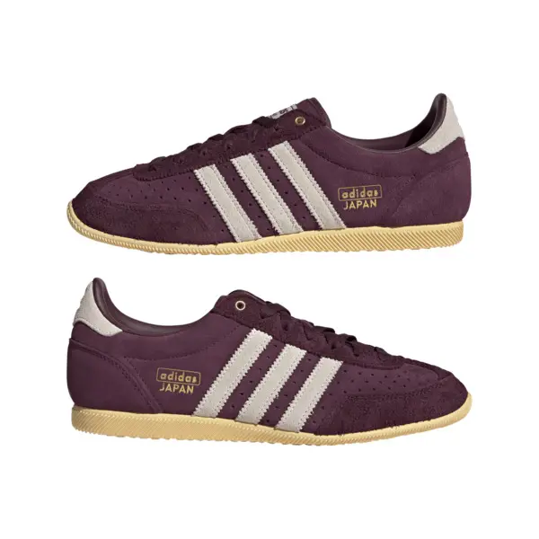 Kids Girls Burgundy & White Japan Sneakers 4 Image