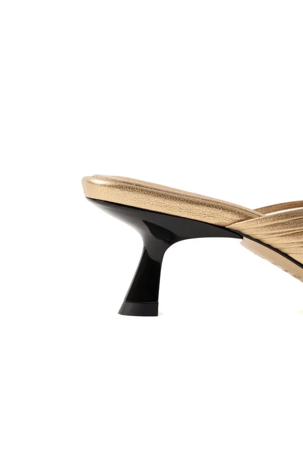 Strappy Knotted Kitten Heel Mules 3 Image