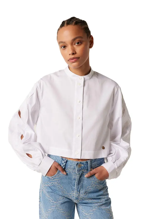 Long Sleeve Shirt with Braid Opening 1 Image