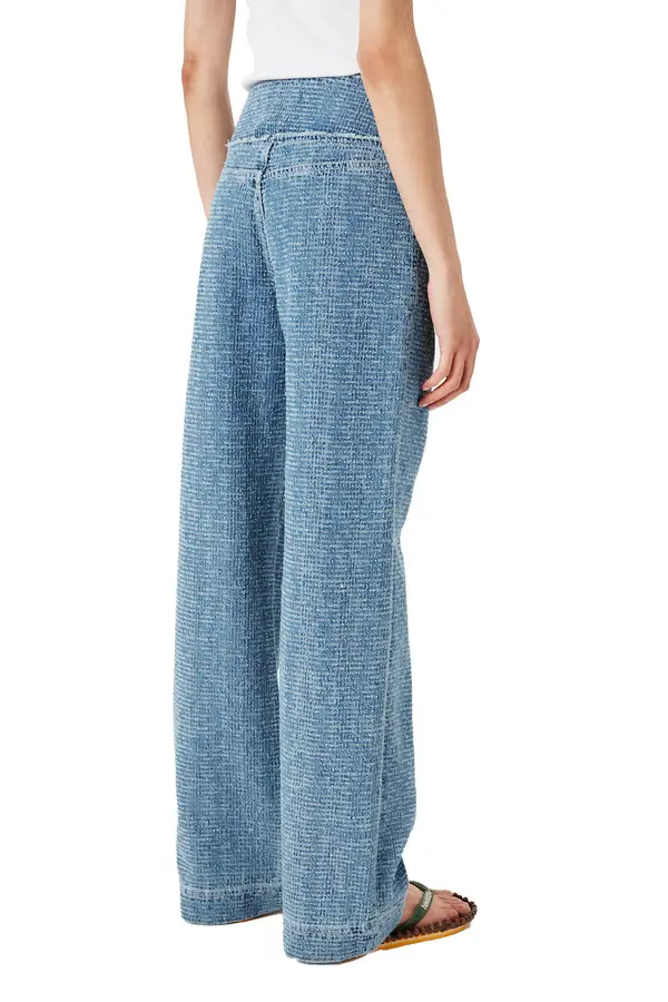 High Waist Tweed Denim Jeans 1 Image