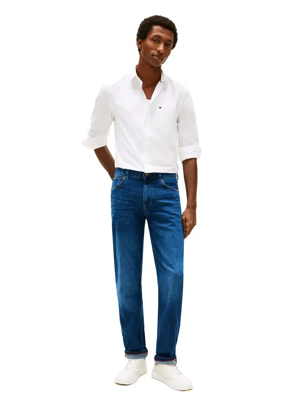 Straight Cut Denton Jeans 3 Image