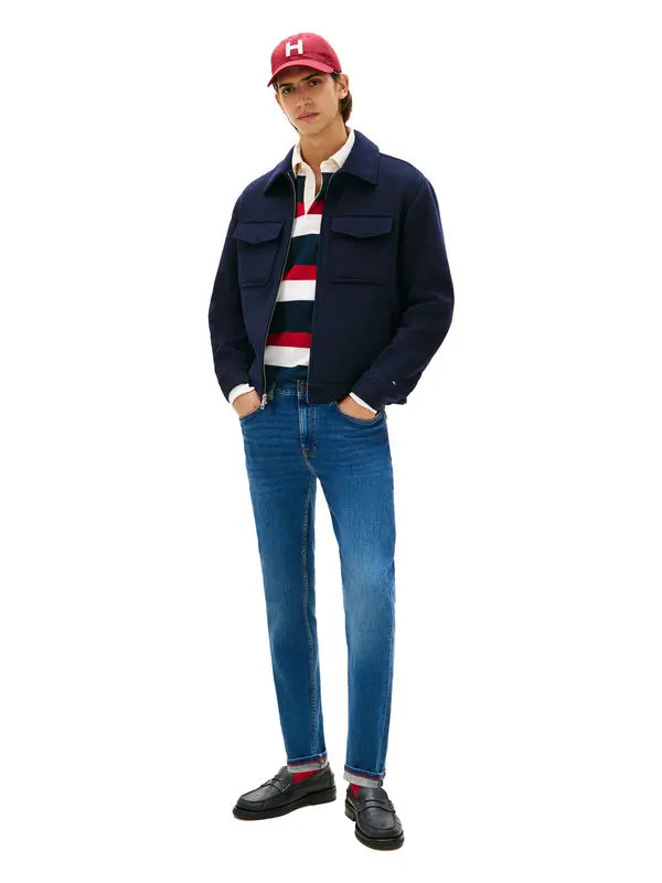 Straight Cut Slim Fit Jeans 2 Image