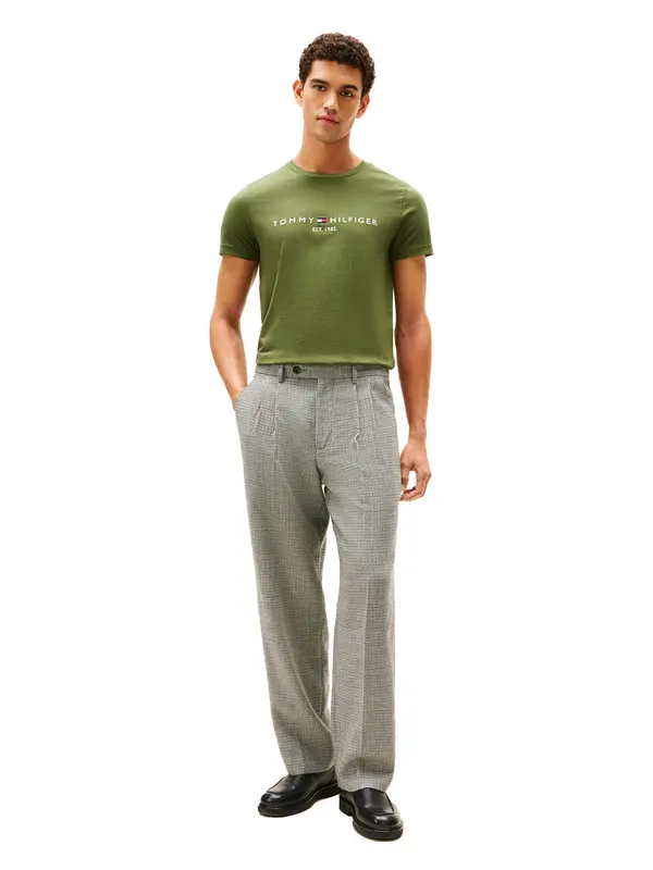 Logo Embroidery Slim Fit T-Shirt 2 Image