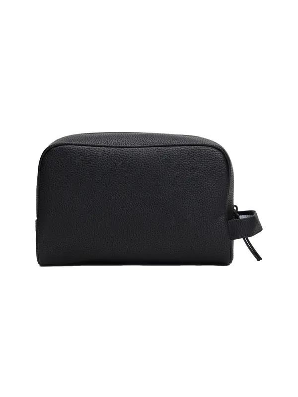 Travel Ready Essential Leather Wash Bag 2 Image