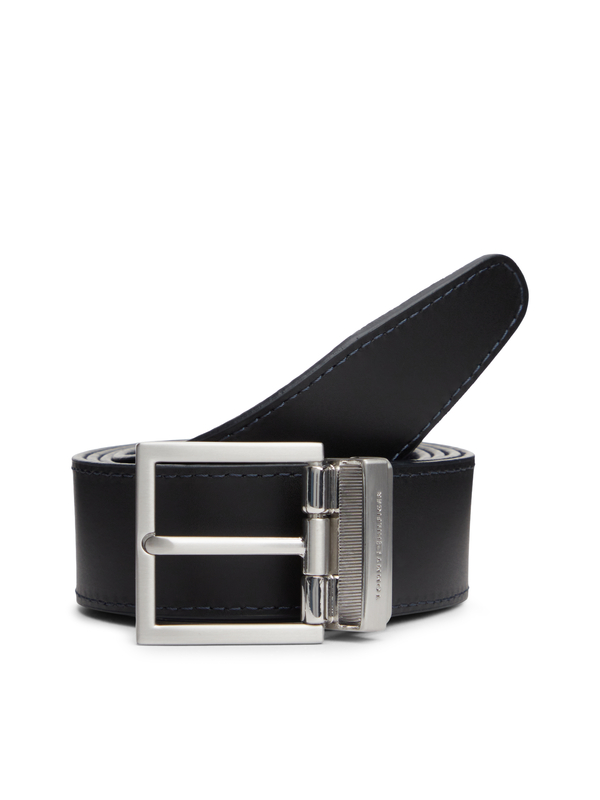 Reversible Square Buckle Leather Belt 3 Image