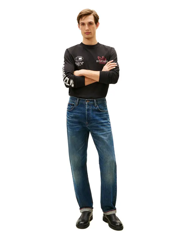 Graphic Jersey Long Sleeve T-Shirt 2 Image