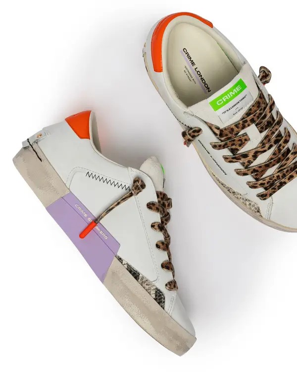 Distressed Tropic Juice Leather Sneakers 3 Image