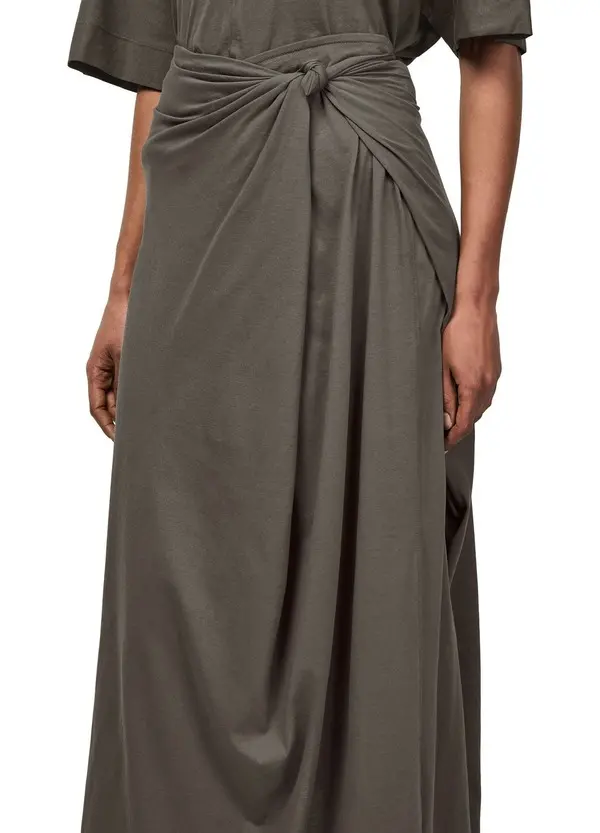 Knotted Drape Maxi Skirt 3 Image