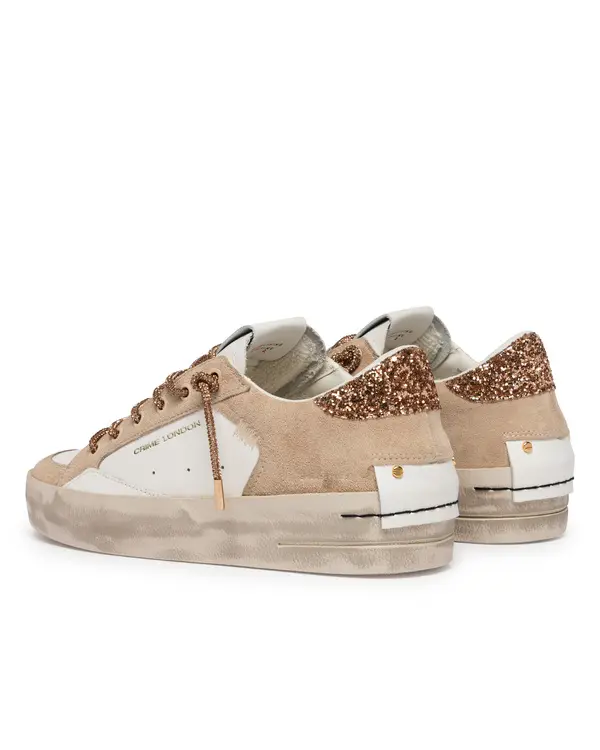 SK8 Deluxe Wedge Champagne Dust Suede & Leather Sneakers  2 Image