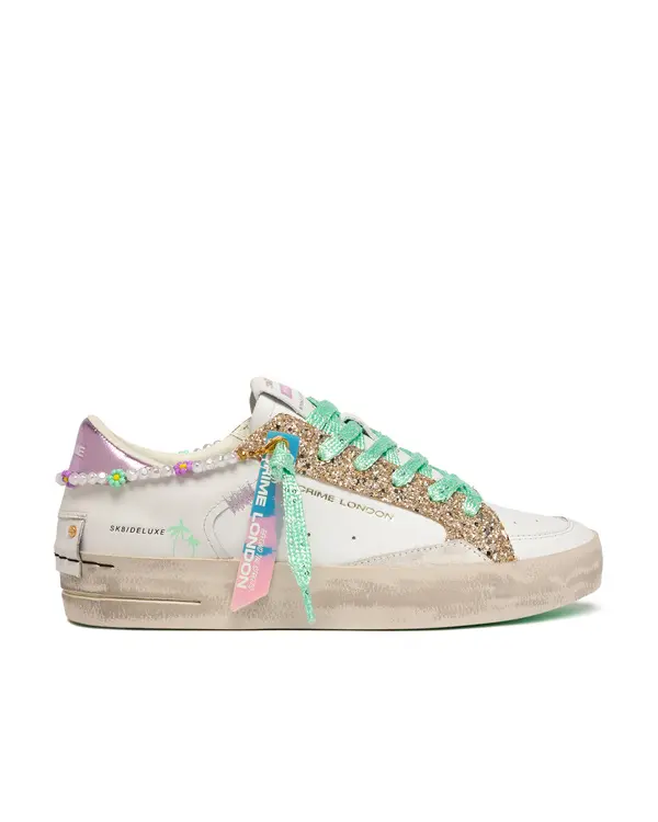 SK8 Deluxe Cotton Candy Sneakesr with Glitter 1 Image