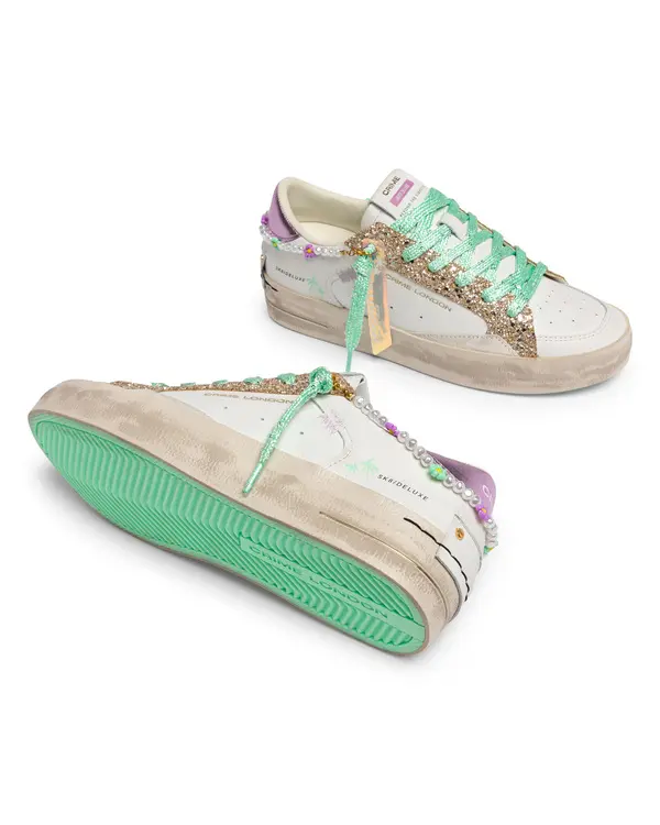 SK8 Deluxe Cotton Candy Sneakesr with Glitter 3 Image