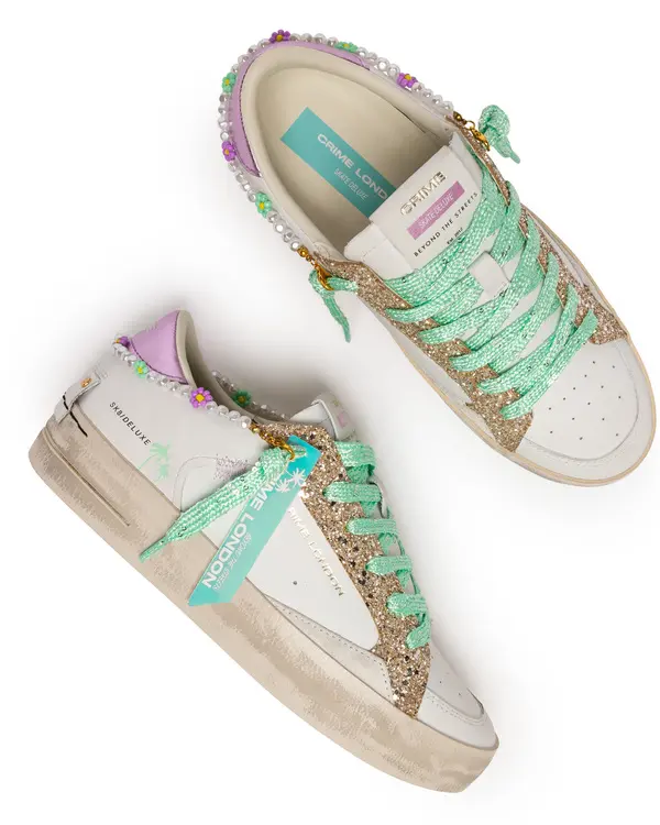 SK8 Deluxe Cotton Candy Sneakesr with Glitter 4 Image