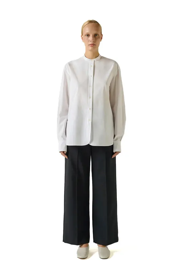 Slightly Flared Patch Pocket Tailored Trousers 3 Image