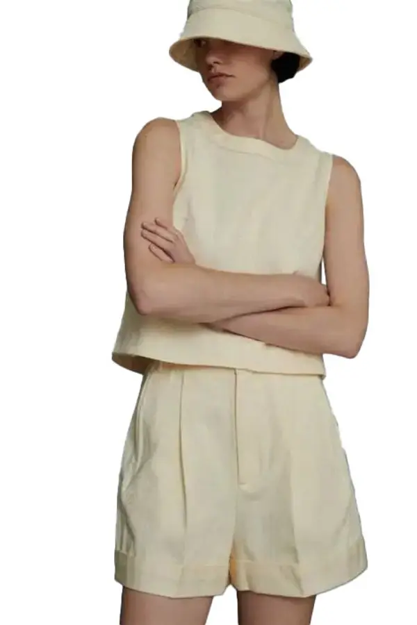 Pampa Sleeveless Cropped Shell Top 1 Image