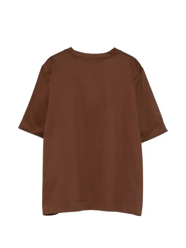 Round Neck Cuffed Sleeves T-shirt 2 Image