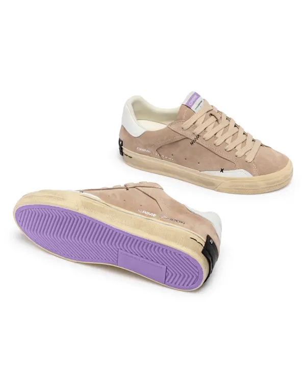 Deconstructed Nude Sunglow Suede Sneakers 3 Image