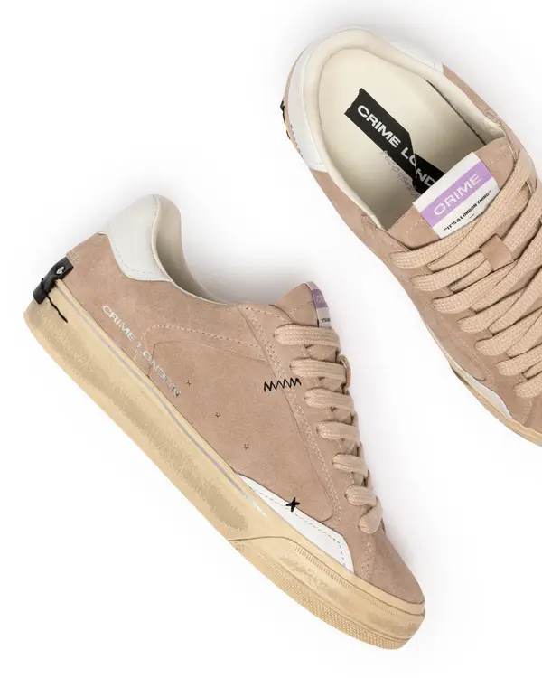 Deconstructed Nude Sunglow Suede Sneakers 4 Image