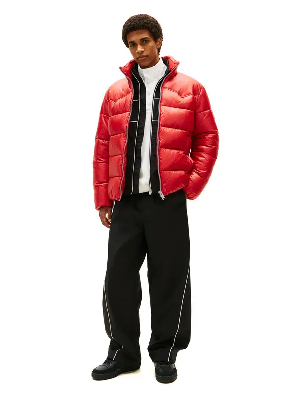 Leather Mixed Texture Cupsole Sneakers 5 Image