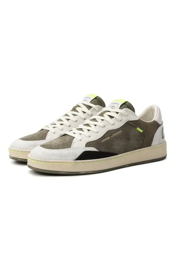 Chelsea Neon Dust Suede Sneakers 1 Image