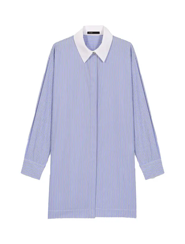 2-in-1 Striped Shirt Dress 1 Image
