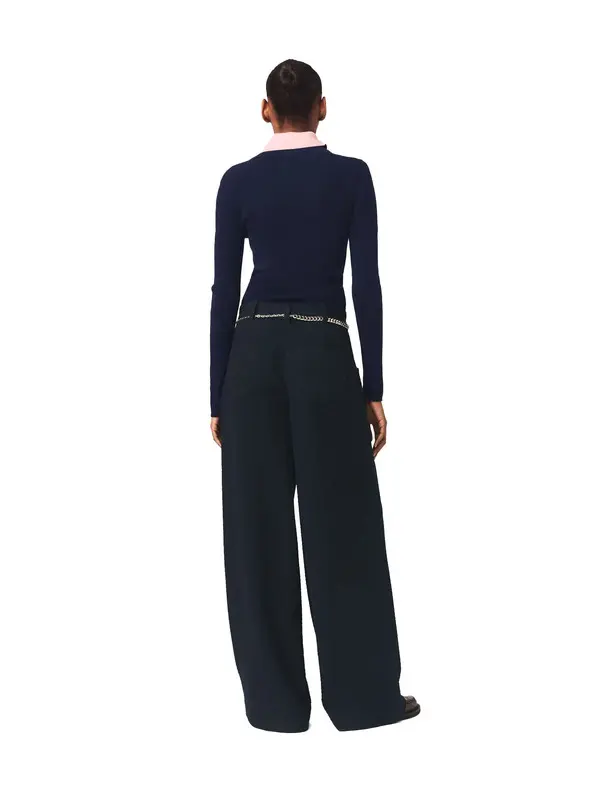 Wide Leg Tweed Trousers 3 Image