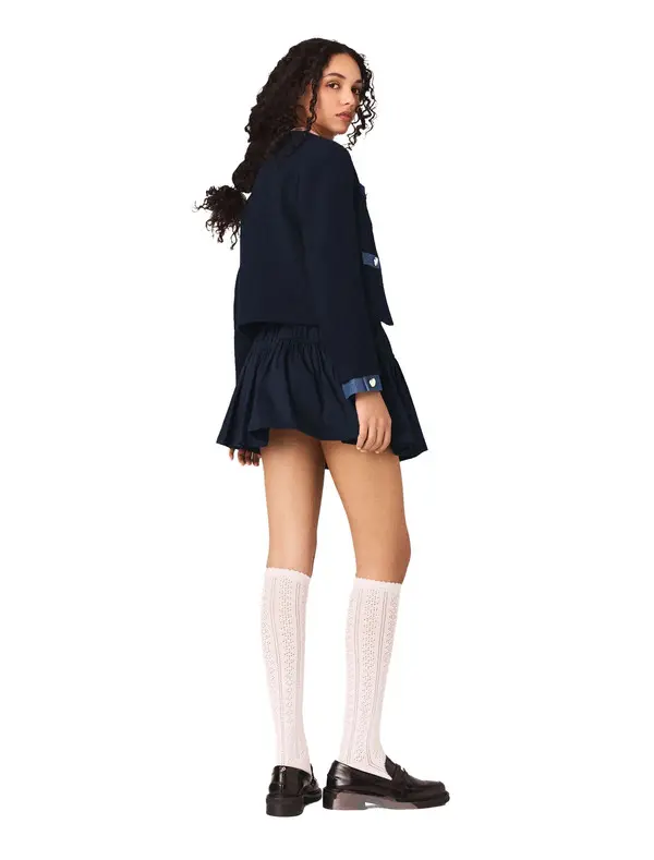 Tweed Jacket With Denim Trim 4 Image