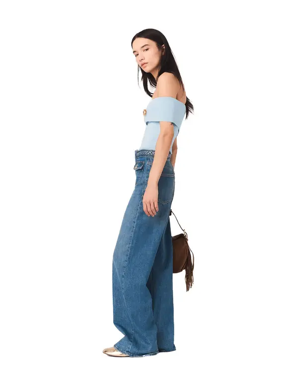 Braided Flared Jeans 3 Image