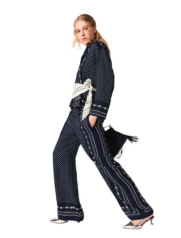 Printed Fluid Trousers 3 Image