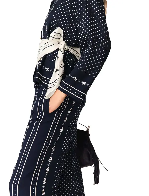 Printed Fluid Trousers 4 Image