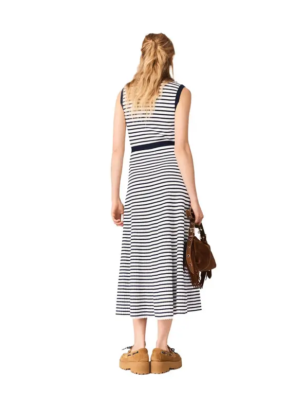 Breton Stripe Knit Maxi Dress 2 Image