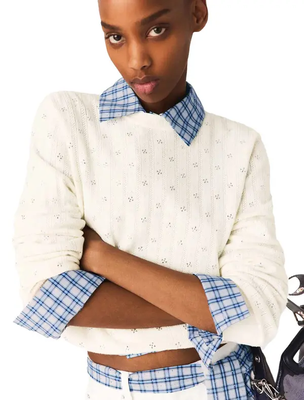 Rhinestone-Front Cardigan 4 Image