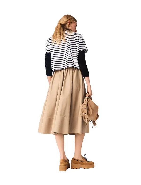 Striped Rhinestone Flower T-Shirt 2 Image