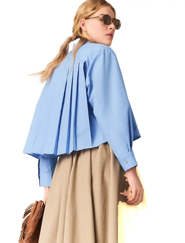 Pleated Back Embroidered Shirt 4 Image