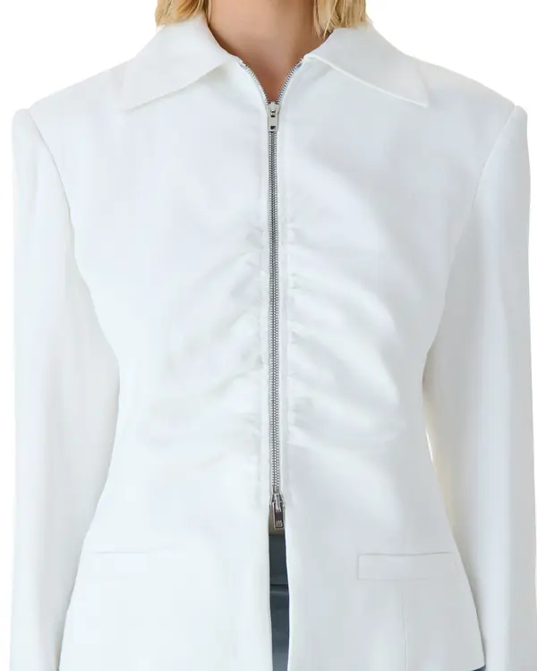 Fitted Jacket with Gathered Details 2 Image