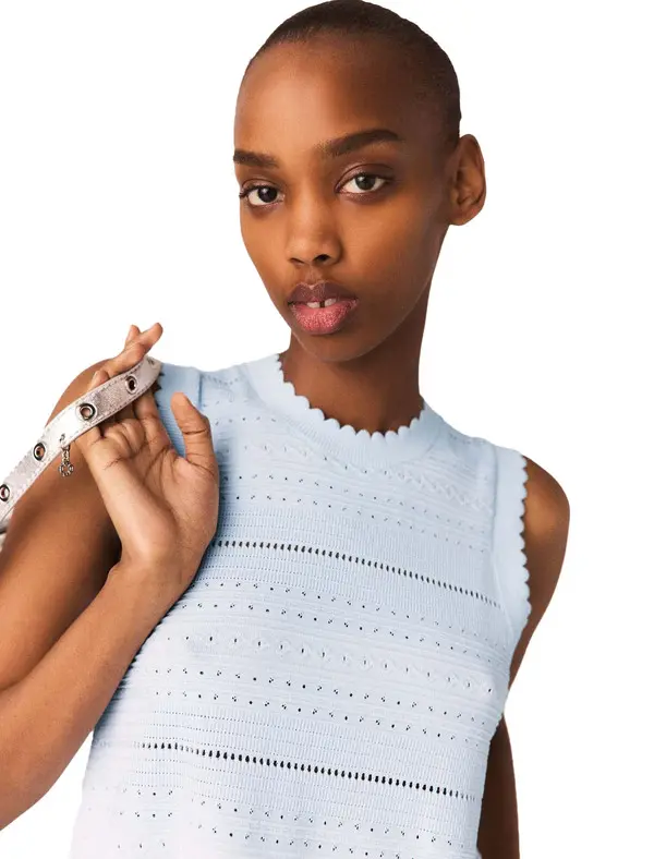 Ruffled Knit Top 2 Image