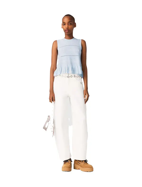 Ruffled Knit Top 3 Image