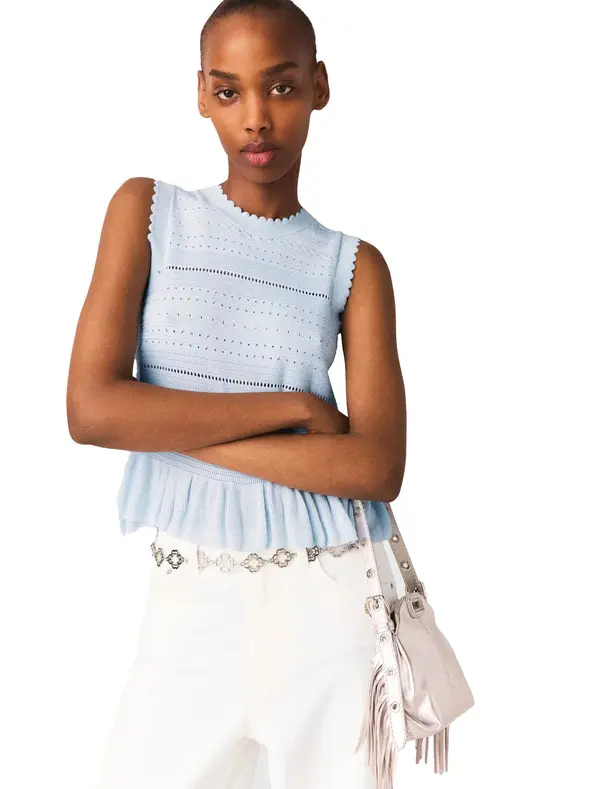 Ruffled Knit Top 4 Image