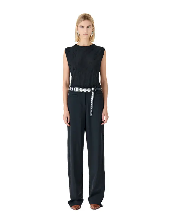 Wide Leg Suit Trousers 3 Image