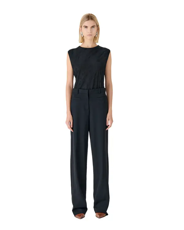 Wide Leg Suit Trousers 4 Image